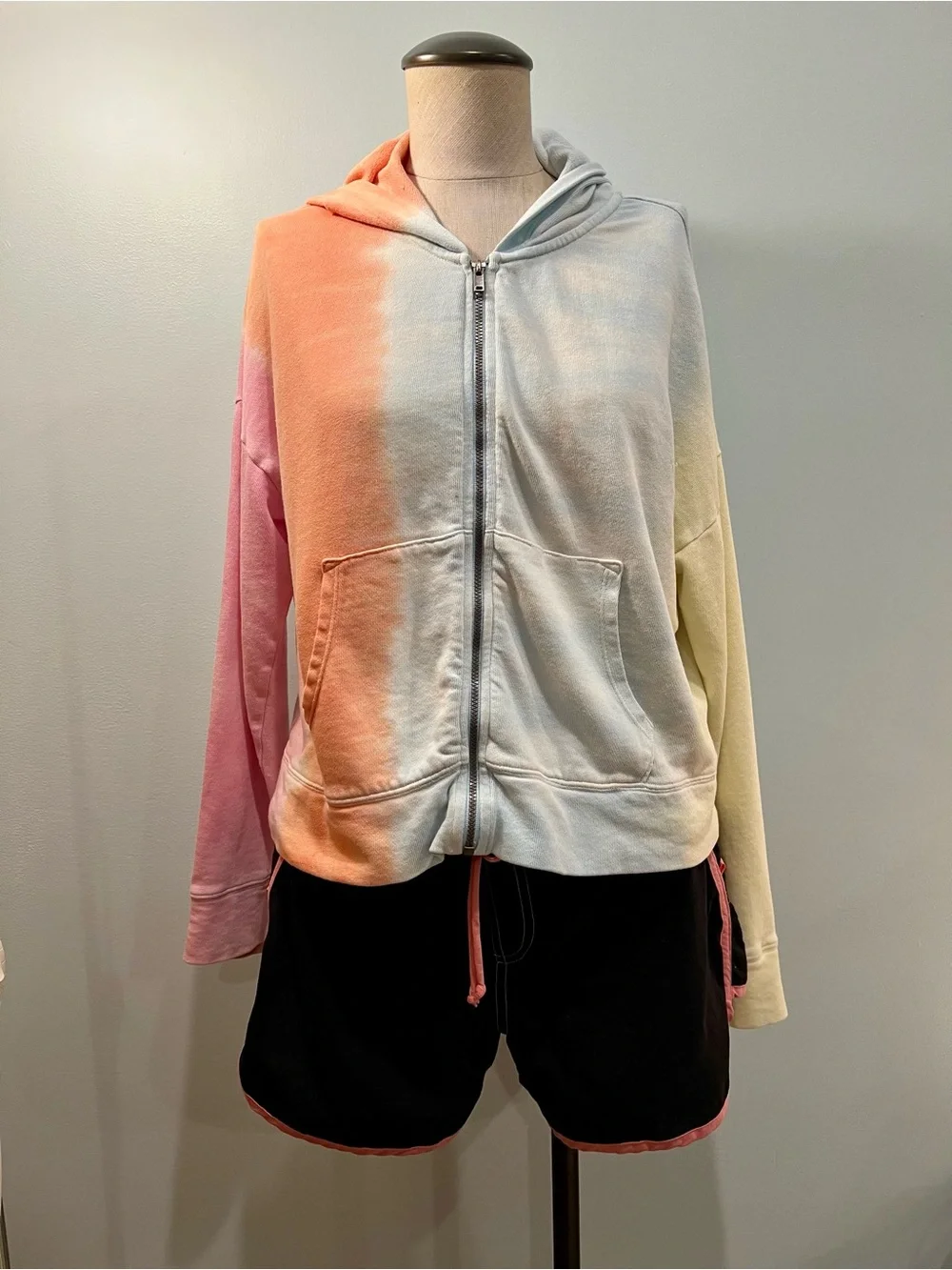 Old Navy Tie-Dye Pastel Zip Hoodie Jacket - Multi-Color